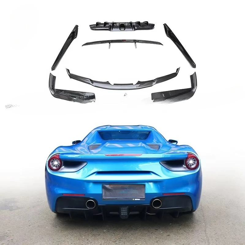 Novi-T Type Carbon Fiber Front Lip Separator Rear Diffuser Side Skirt Body Kit for Ferrari 488 GTB Body Kit
Novi-T Type Carbon Fiber Front Lip Separator Rear Diffuser Side Skirt Body Kit for Ferrari 488 GTB Body Kit