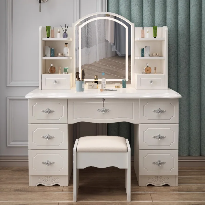 Save Space Cute Vanity Table Aesthetic Modern Relaxing Balcony Bedroom Dressing Table Luxury Vestidores Living Room Decoration
Save Space Cute Vanity Table Aesthetic Modern Relaxing Balcony Bedroom Dressing Table Luxury Vestidores Living Room Decoration