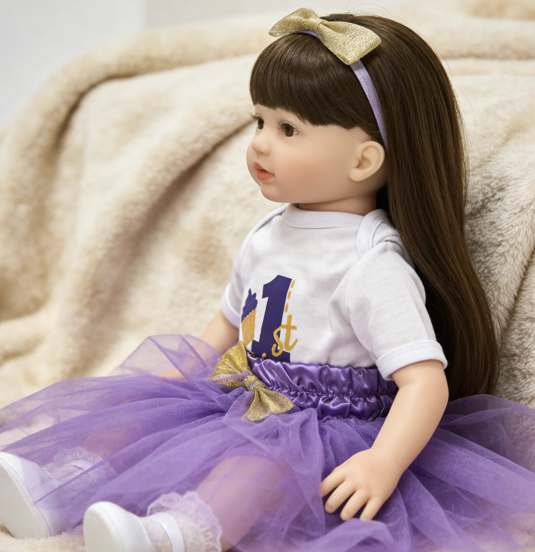Lifelike Reborn Baby Doll 20 Inch Handmade Cloth Weight Body, 3D Painted Skin Suitable for Party Games, Best Christmas and Halloween Gift for Kids
Lifelike Reborn Baby Doll 20 Inch Handmade Cloth Weight Body, 3D Painted Skin Suitable for Party Games, Best Christmas and Halloween Gift for Kids