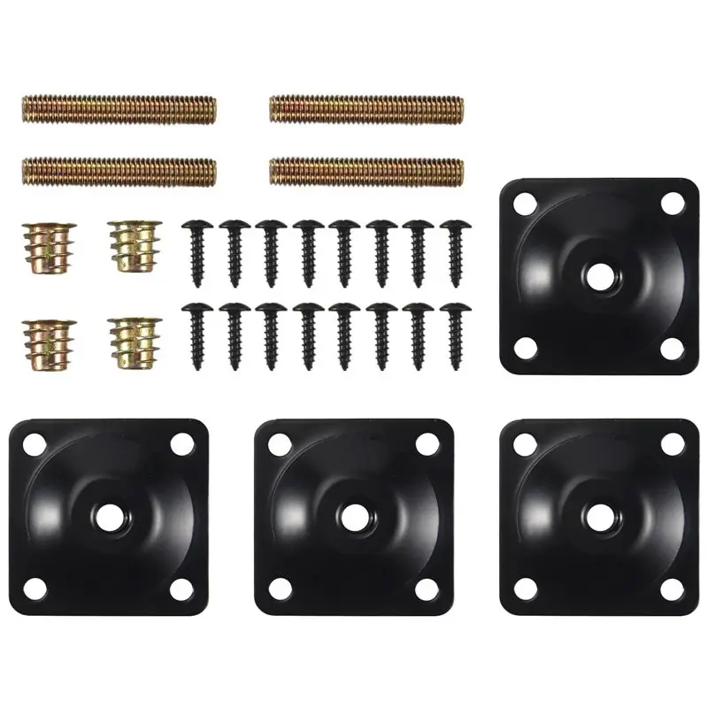 CHCH 4Pcs/Set Furniture Leg Mounting Plates Sofa Leg Attachment Plates M8 Hanger Bolts Screws Adapters Metal Plates Bracket Kit
CHCH 4Pcs/Set Furniture Leg Mounting Plates Sofa Leg Attachment Plates M8 Hanger Bolts Screws Adapters Metal Plates Bracket Kit