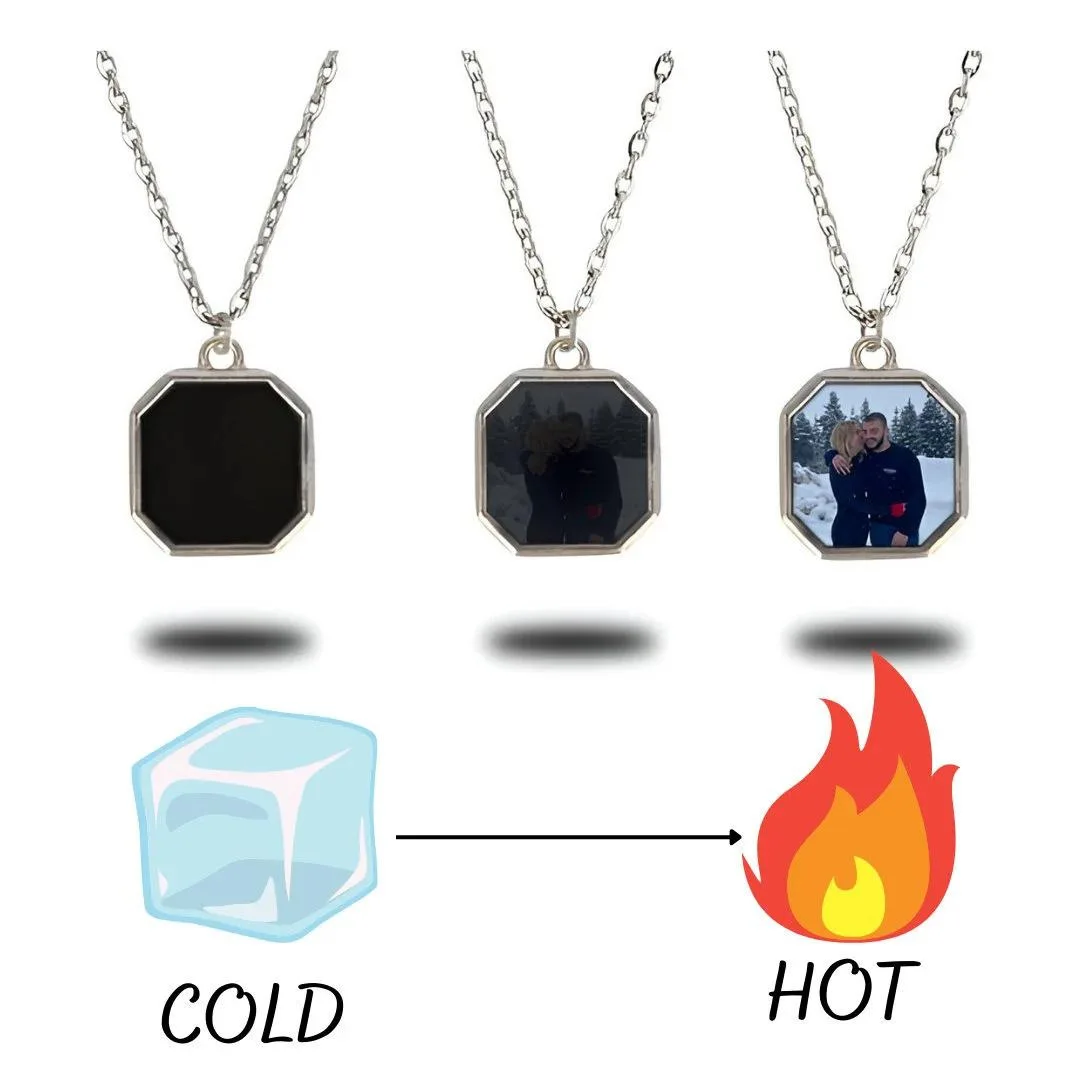 Custom Heat-Activated Photo Necklace with Hidden Picture, Magic Photo Necklace Gift for Women/Men
Custom Heat-Activated Photo Necklace with Hidden Picture, Magic Photo Necklace Gift for Women/Men
