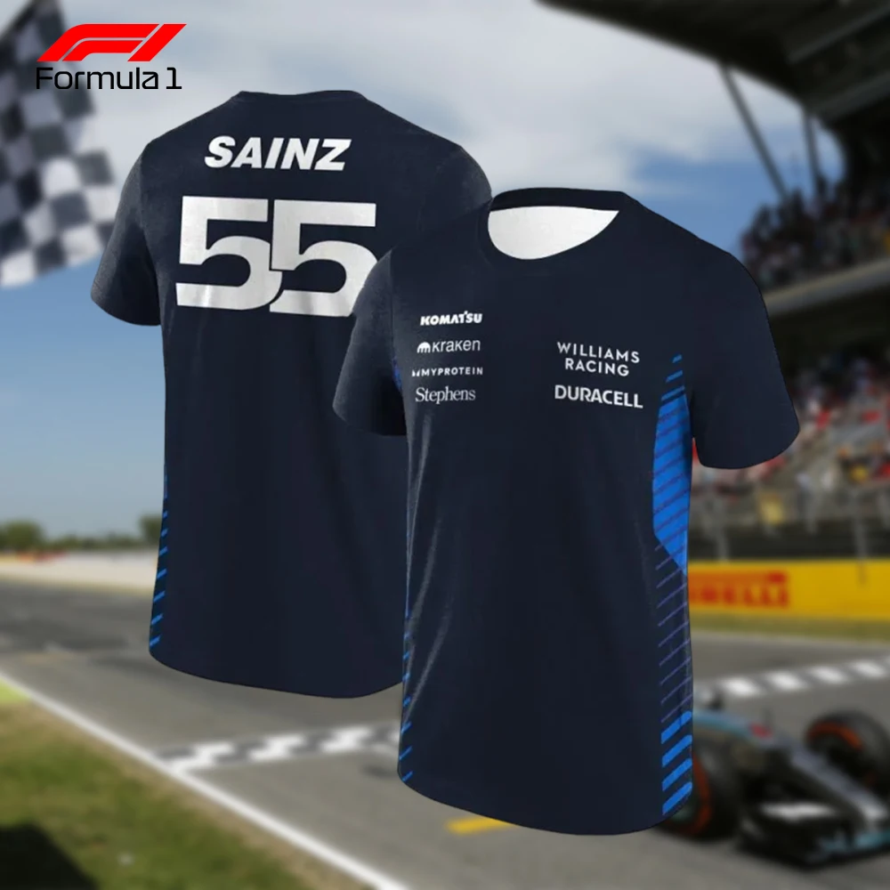 Men's Motorsport Style Williams F1 Racing Shirt with Sweat-Wicking Fabric for Summer Streetwear, Driving, and Car Club
Men's Motorsport Style Williams F1 Racing Shirt with Sweat-Wicking Fabric for Summer Streetwear, Driving, and Car Club