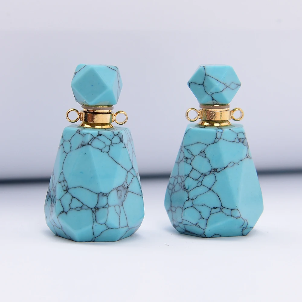 APDGG 2 Pcs Blue Turquoise Stone Cutting Perfume bottle Charms Pendant Beads Jewelry DIY
APDGG 2 Pcs Blue Turquoise Stone Cutting Perfume bottle Charms Pendant Beads Jewelry DIY