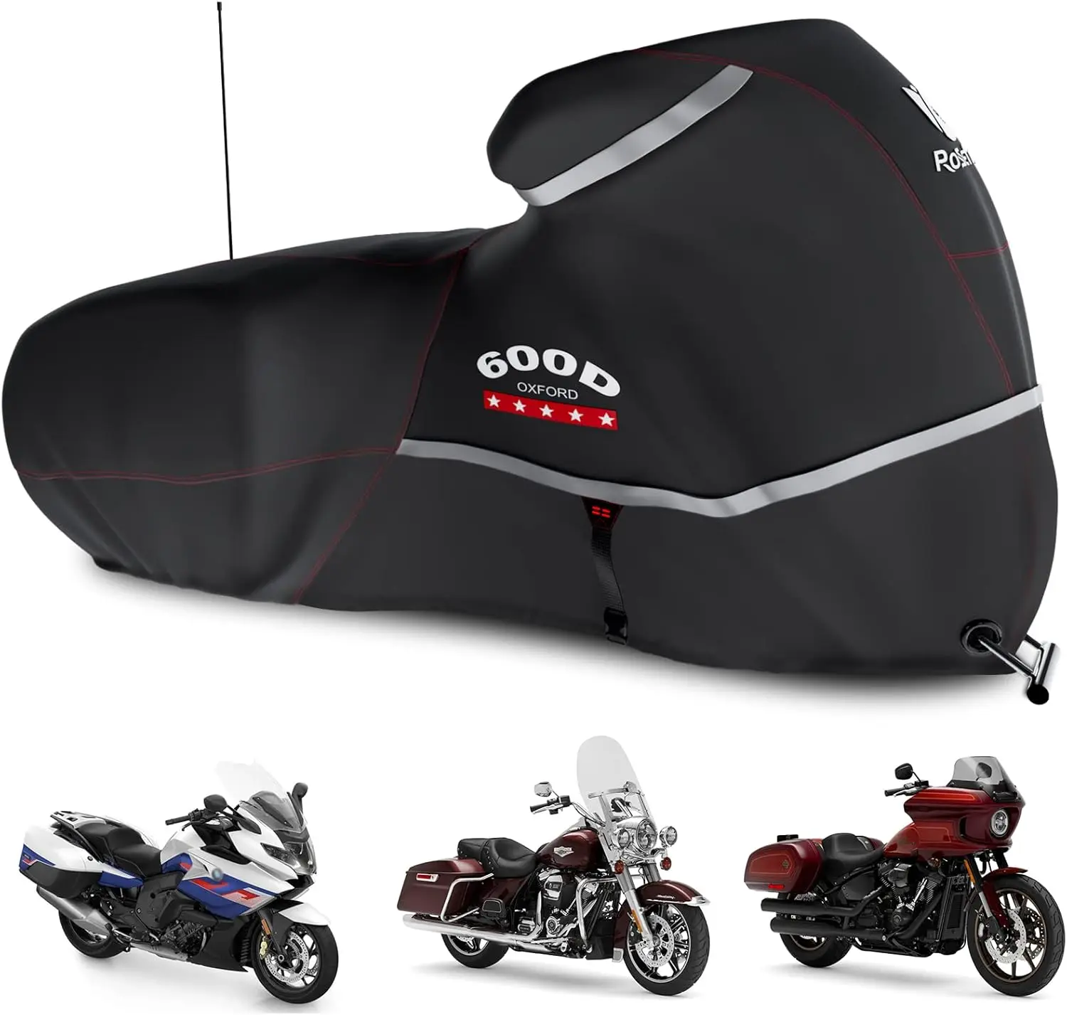 Motorcycle Cover 600D Waterproof for Touring Models Harley Davidson Road King,Road Glide,Street Glide, Electra Glide,Low Rider
Motorcycle Cover 600D Waterproof for Touring Models Harley Davidson Road King,Road Glide,Street Glide, Electra Glide,Low Rider