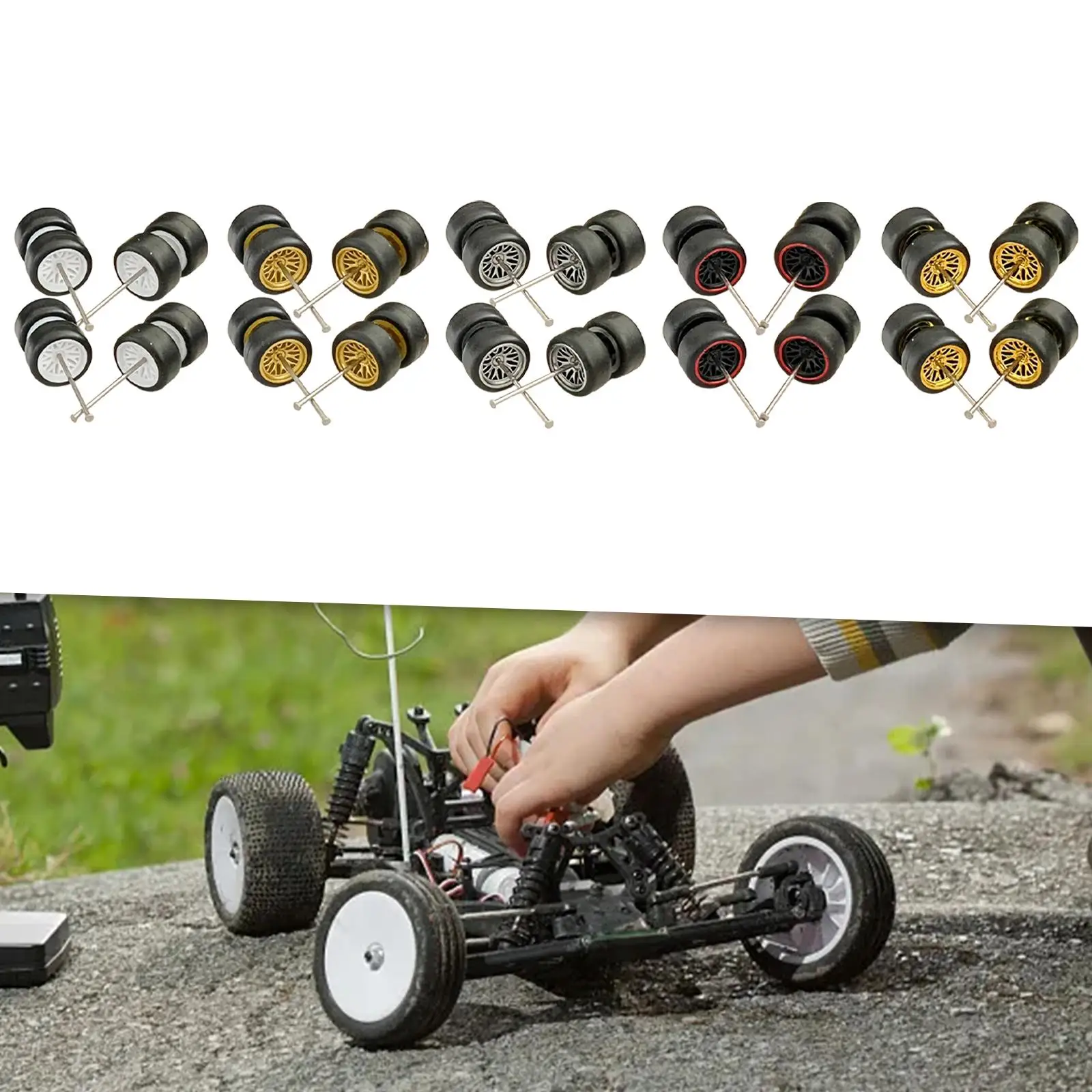 8Pcs 1/64 Scale Modified Tire with Miniature Roll Shaft Toys Simulation Model Car Wheels Tires for Car Models Adult Boys Accs
8Pcs 1/64 Scale Modified Tire with Miniature Roll Shaft Toys Simulation Model Car Wheels Tires for Car Models Adult Boys Accs