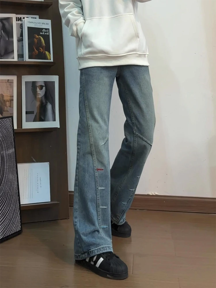Blue Embroidered Flared Jeans Men's Winter Button Design American Cool Straight Cut Long Pants Stand Fit Wear Resistant
Blue Embroidered Flared Jeans Men's Winter Button Design American Cool Straight Cut Long Pants Stand Fit Wear Resistant