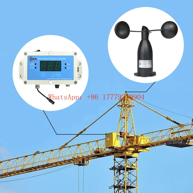 RK150-01 CE Wired or Wireless Wind Speed Sensor & Display Controller for Crane
RK150-01 CE Wired or Wireless Wind Speed Sensor & Display Controller for Crane