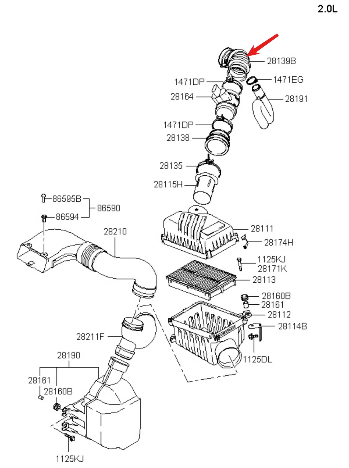 Air Intake Hose for Hyundai Tucson 2004-2008 OEM 281392E200 28139-2E200
Air Intake Hose for Hyundai Tucson 2004-2008 OEM 281392E200 28139-2E200