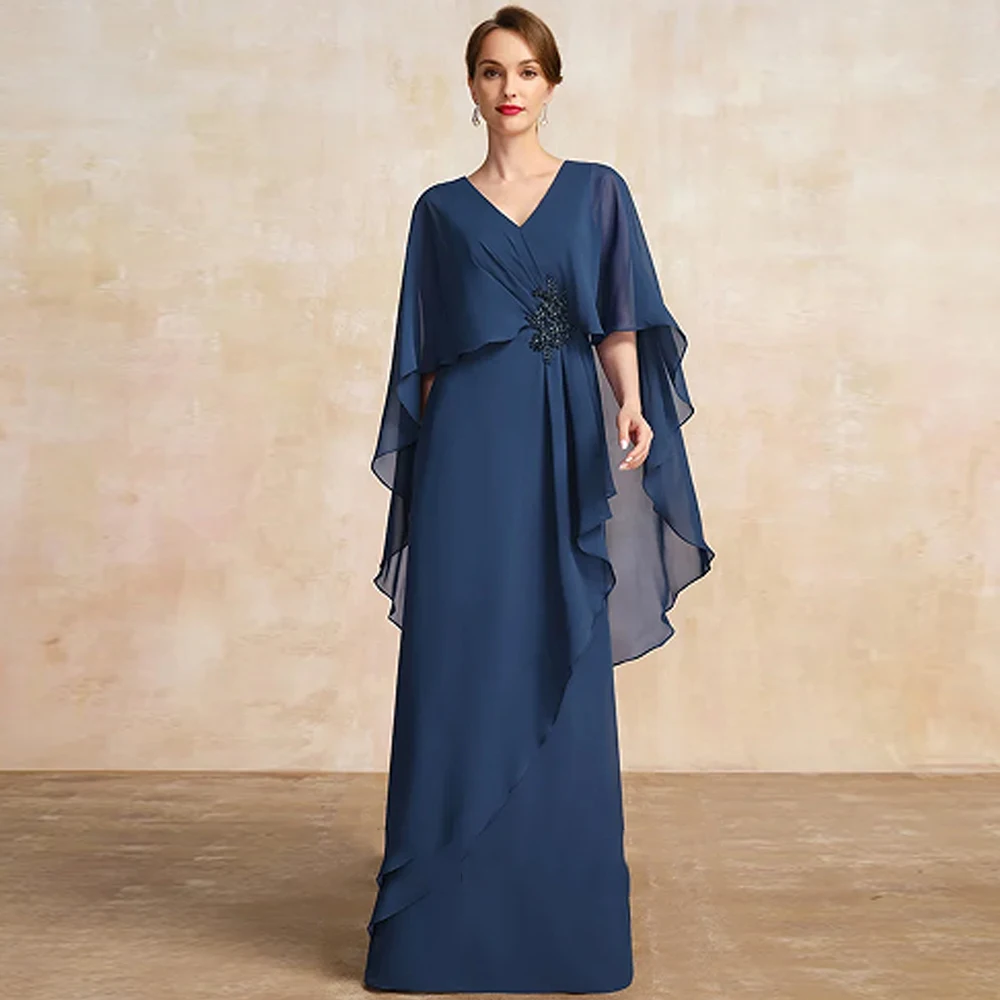 Elegant Mother of Bride Dresses with Chiffon Half Sleeve Wedding Party Dresses for Women 2025 Summer New Beach Robe De Soirée
Elegant Mother of Bride Dresses with Chiffon Half Sleeve Wedding Party Dresses for Women 2025 Summer New Beach Robe De Soirée