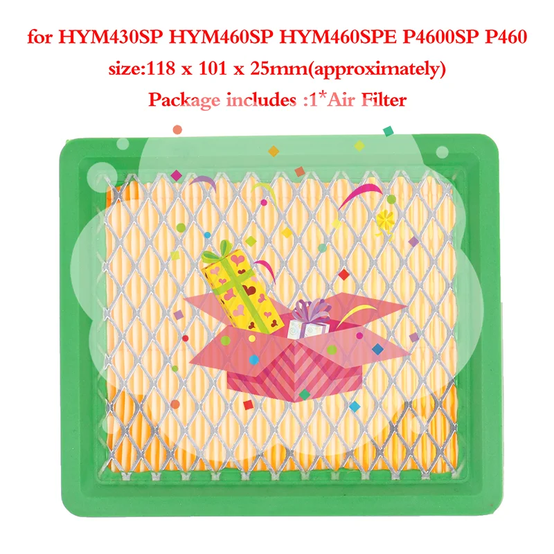 For Lawnmower Air Filter HYM430SP HYM460SP HYM460SPE P4600SP P460 Lawn Mower Spare Parts Garden Tools
For Lawnmower Air Filter HYM430SP HYM460SP HYM460SPE P4600SP P460 Lawn Mower Spare Parts Garden Tools