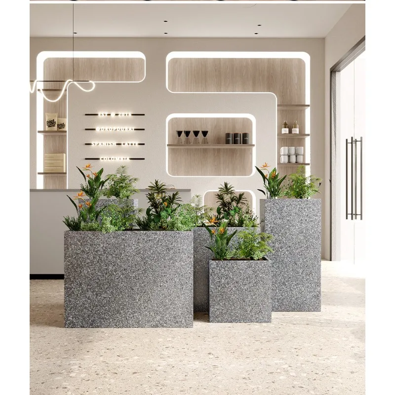 Outdoor imitation terrazzo flower box restaurant milk tea shop outer pendulum partition flower bed courtyard terrace planting
Outdoor imitation terrazzo flower box restaurant milk tea shop outer pendulum partition flower bed courtyard terrace planting