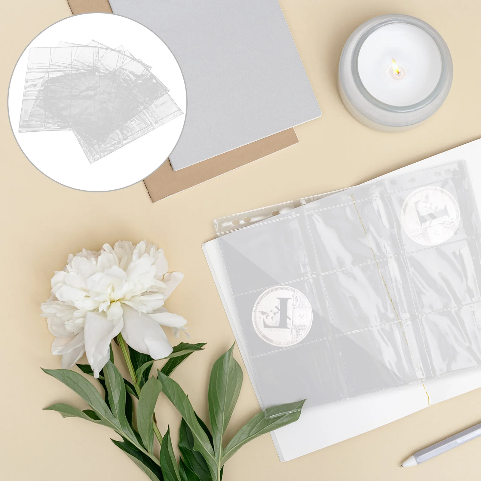 5pcs Collection Sheets Plastic Transparent 9-Hole Coin Pages For Binder Holder Storage Coin Album Organizer Case
5pcs Collection Sheets Plastic Transparent 9-Hole Coin Pages For Binder Holder Storage Coin Album Organizer Case