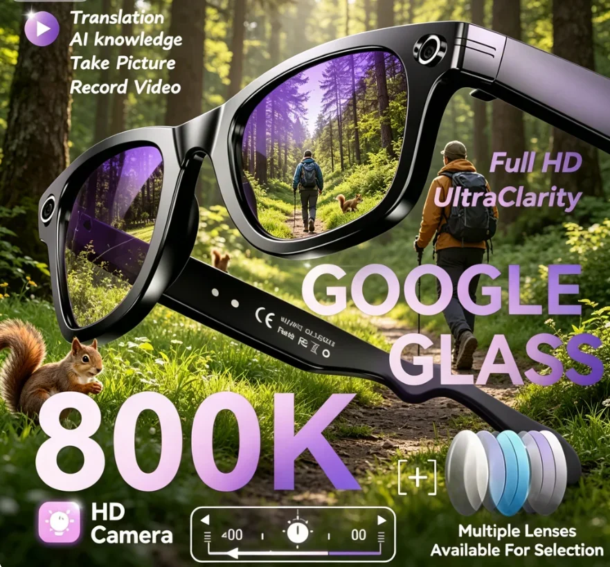 800W Camera AI Smart Glasses Men New Color Changing Smart Sunglasses Smart Translation Video Recording AI Glasses
800W Camera AI Smart Glasses Men New Color Changing Smart Sunglasses Smart Translation Video Recording AI Glasses