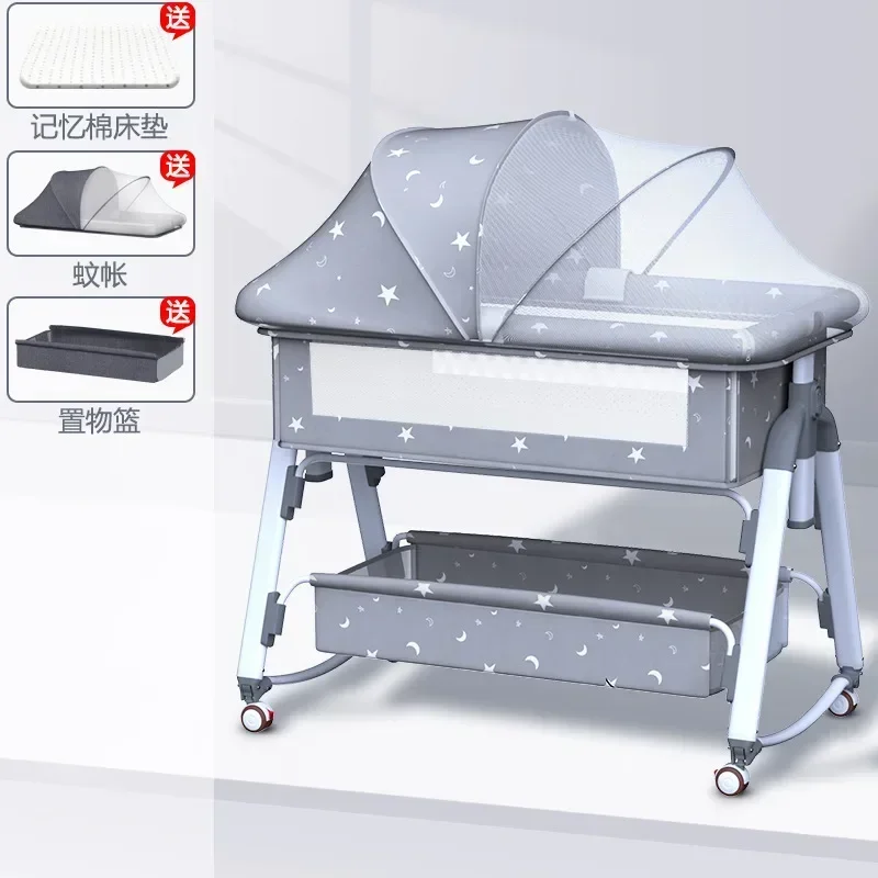 Multi-functional Portable Baby Bed Crib For Newborn Splicing Big Bed Baby Crib Cradle Mobile Foldable
Multi-functional Portable Baby Bed Crib For Newborn Splicing Big Bed Baby Crib Cradle Mobile Foldable