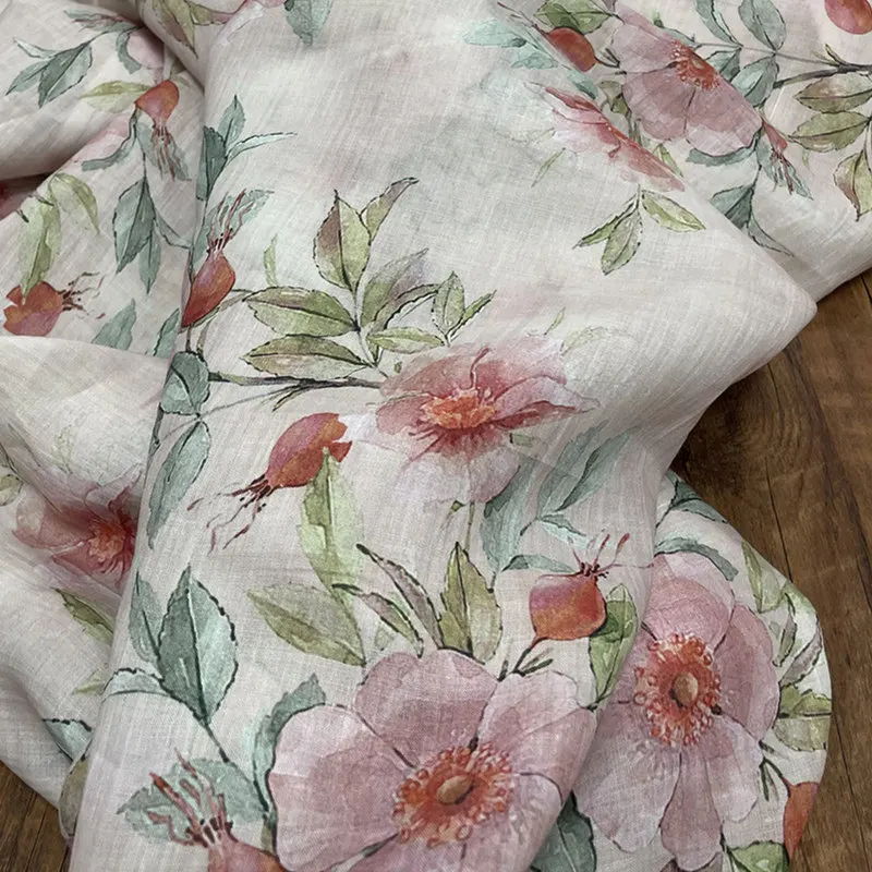 High Count High Density Ramie Fabric Digital Print Floral Lightweight Summer Breathable Dress Vintage Casual DIY Craft Material
High Count High Density Ramie Fabric Digital Print Floral Lightweight Summer Breathable Dress Vintage Casual DIY Craft Material