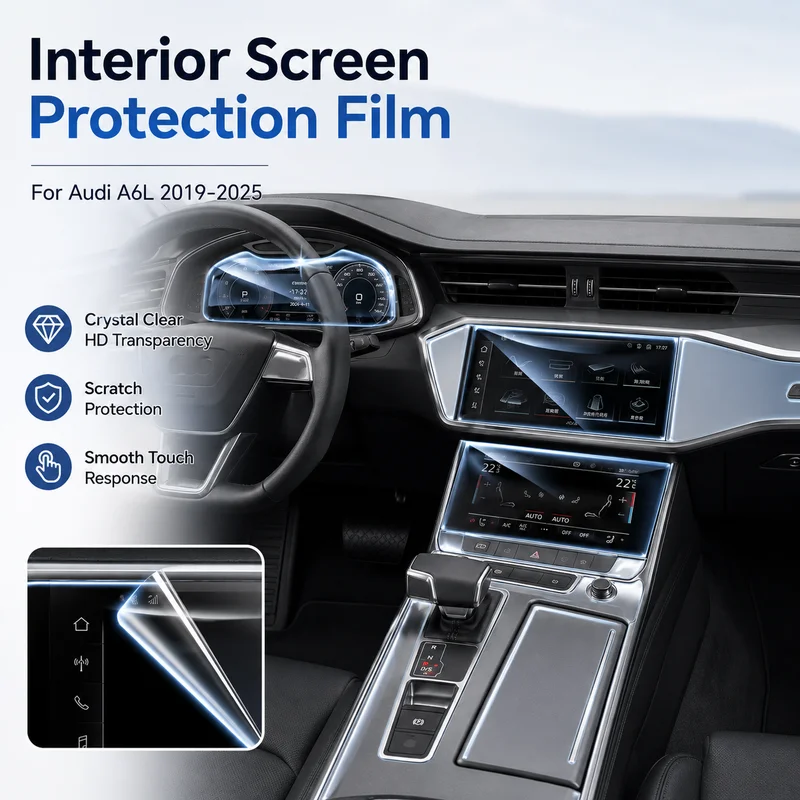Interior Trim For Audi A6L 2019-2025 TPU Transparent Screen Protection Car Accessories, Replacement Parts, Easy Installation
Interior Trim For Audi A6L 2019-2025 TPU Transparent Screen Protection Car Accessories, Replacement Parts, Easy Installation