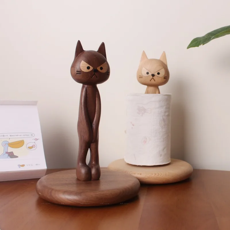 Solid Wood Cat Tissue Box, Walnut Storage Organizer, No Drill Wall Mount Paper Roll Dispenser
Solid Wood Cat Tissue Box, Walnut Storage Organizer, No Drill Wall Mount Paper Roll Dispenser