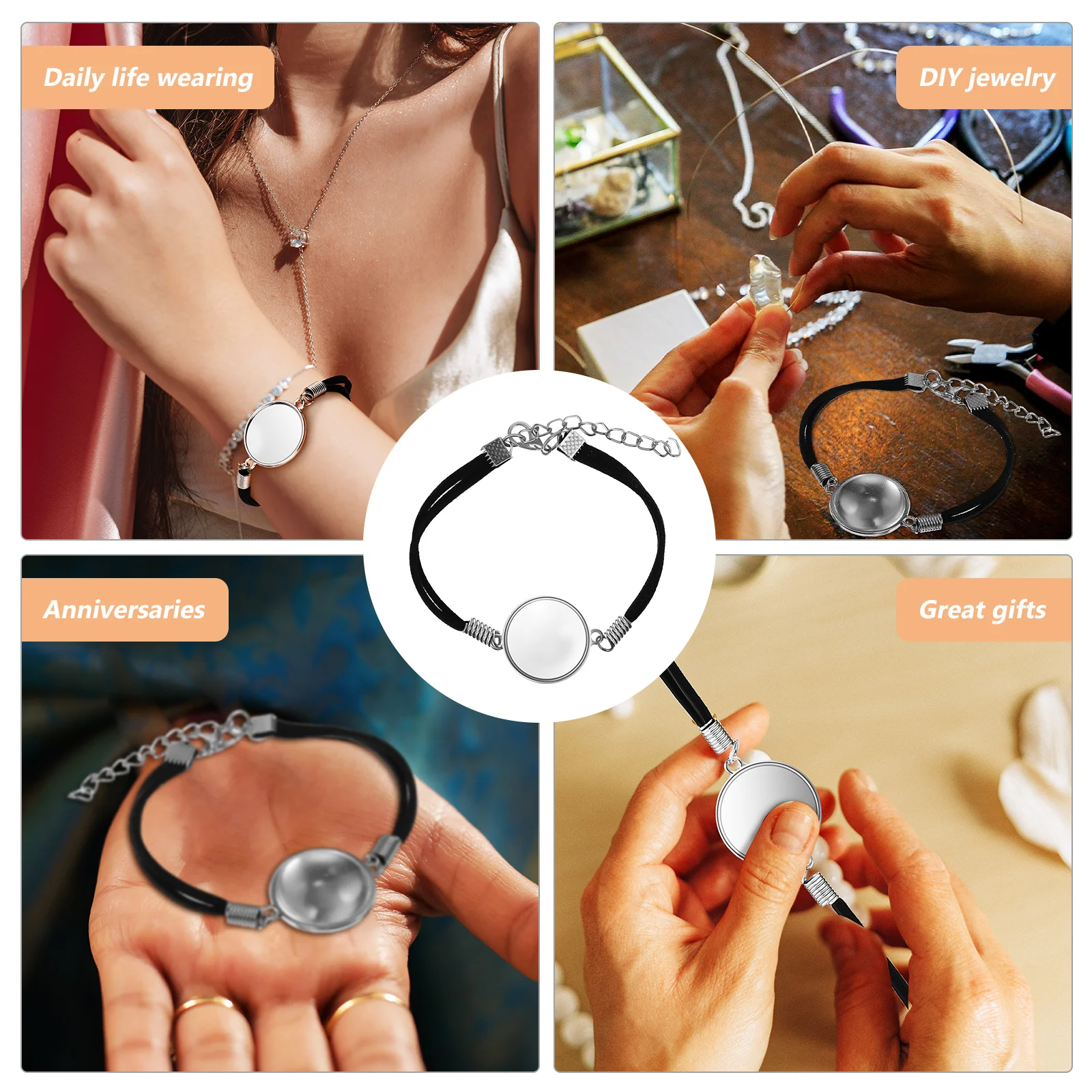 10 Pcs Bracelets Glass Dome Bracelet Bezel Settings Bezel Settings for DIY Jewelry Making Crafts Gifts
10 Pcs Bracelets Glass Dome Bracelet Bezel Settings Bezel Settings for DIY Jewelry Making Crafts Gifts