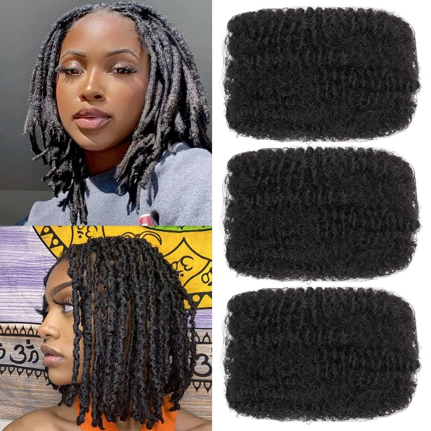 Afro Kinky Bulk Human Hair 50 Grams 100 Real Remy Mini Twist Dreadlock Natural Black Soft Lightweight for Braiding Locs Crochet
Afro Kinky Bulk Human Hair 50 Grams 100 Real Remy Mini Twist Dreadlock Natural Black Soft Lightweight for Braiding Locs Crochet