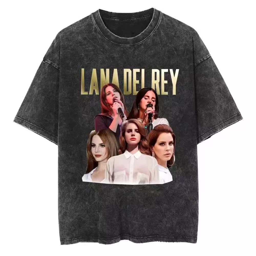 90s singer Lana Del Rey washed T-shirt Harajuku men's retro distressed short sleeved plus size cotton trendy T-shirt Summer Tops
90s singer Lana Del Rey washed T-shirt Harajuku men's retro distressed short sleeved plus size cotton trendy T-shirt Summer Tops