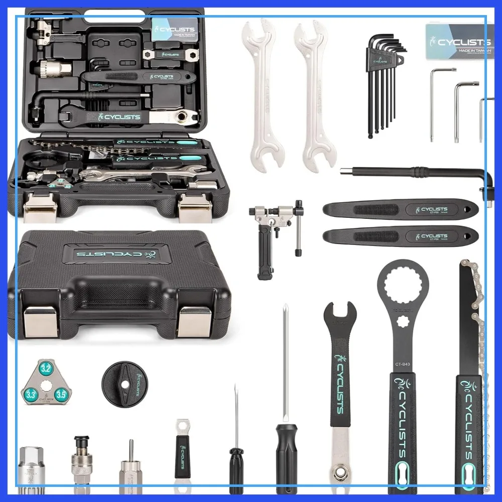 22 PCS Bike Tool Kit with Storage Case - Portable Bicycle Repair Set for Road & Mountain Bikes
22 PCS Bike Tool Kit with Storage Case - Portable Bicycle Repair Set for Road & Mountain Bikes