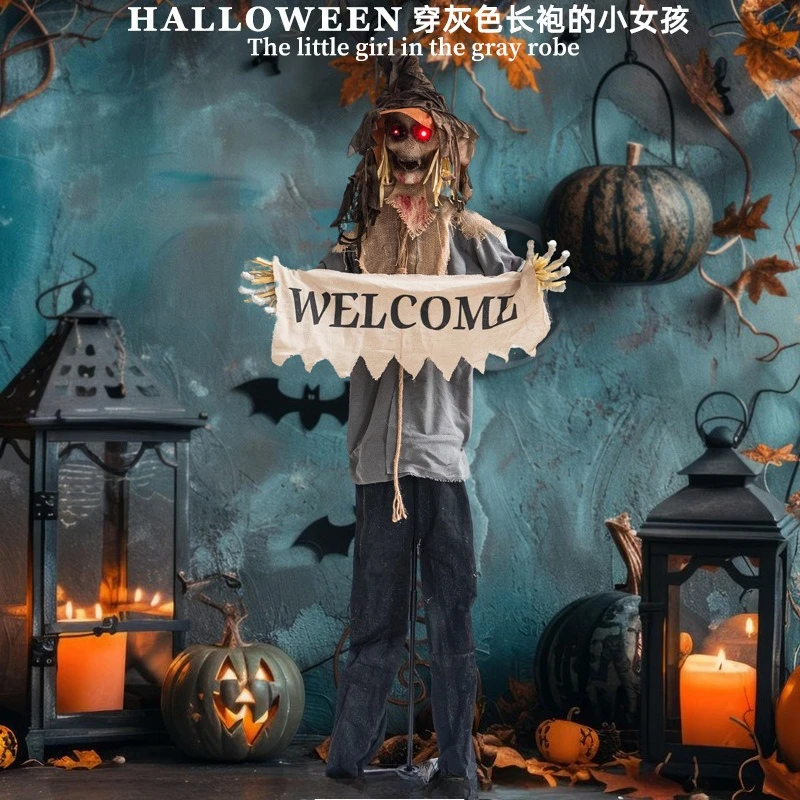 Halloween detachable small package electric standing scarecrow standing ghost ornament haunted house courtyard luminous sound
Halloween detachable small package electric standing scarecrow standing ghost ornament haunted house courtyard luminous sound