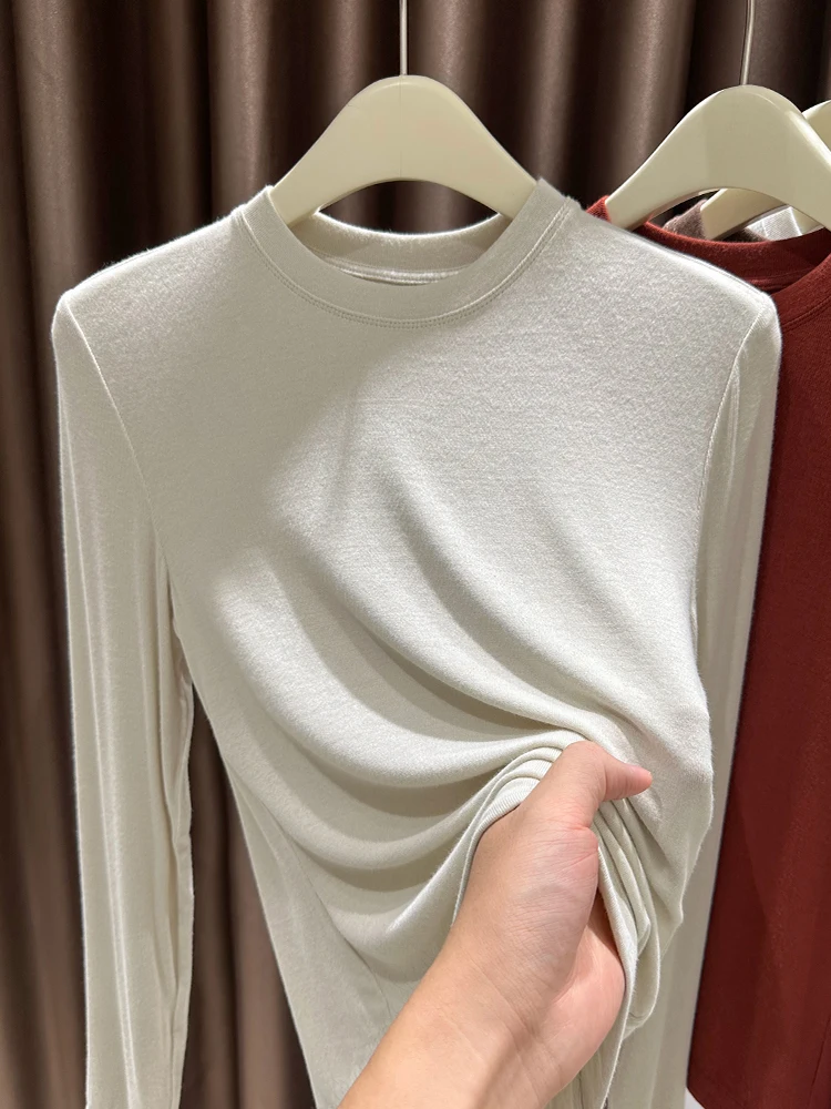 Comfortable Skin-Friendly Knitted Long Sve round Ne Base irt Women's Faionable T-irt Korean Sle Slim Fit Innerwe...
Comfortable Skin-Friendly Knitted Long Sve round Ne Base irt Women's Faionable T-irt Korean Sle Slim Fit Innerwe...