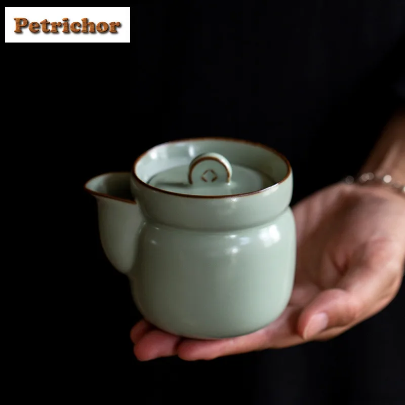 180ml Azure Ru Kiln Handheld Teapot Ancient Tea Infuser Pot Household Tea Maker Kettle With Ball Hole Drinkware Decoration Craft
180ml Azure Ru Kiln Handheld Teapot Ancient Tea Infuser Pot Household Tea Maker Kettle With Ball Hole Drinkware Decoration Craft