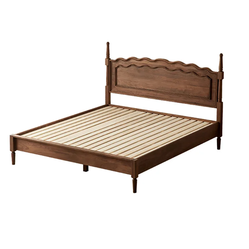 French retro black walnut bed medium antique 1.8 meters master bedroom home American double bed full solid wood bed
French retro black walnut bed medium antique 1.8 meters master bedroom home American double bed full solid wood bed