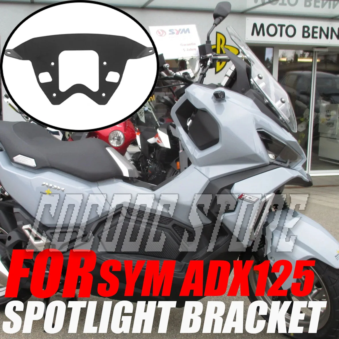 SYM ADX125 Motorcycle Spotlight Bracket Fog Light Mount Accessory for ADX 125 Models
SYM ADX125 Motorcycle Spotlight Bracket Fog Light Mount Accessory for ADX 125 Models