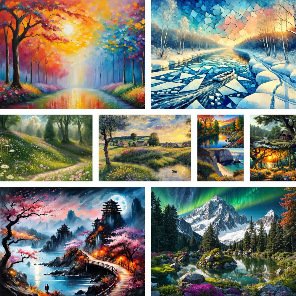 Landscape Fantasy Nature Cross-Stitch Complete Kit DIY Embroidery Handmade Knitting Painting Handiwork Mulina Needle Wholesale
Landscape Fantasy Nature Cross-Stitch Complete Kit DIY Embroidery Handmade Knitting Painting Handiwork Mulina Needle Wholesale