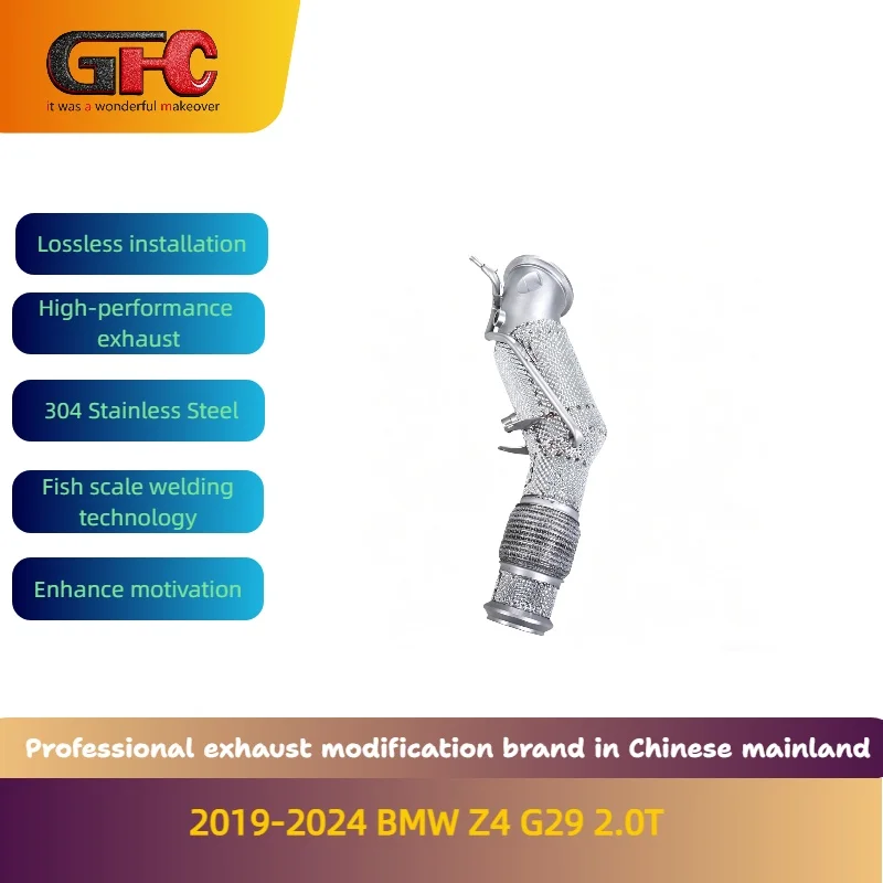 GFC brand for the 2019-2024 BMW Z4 G29 2.0T 200 cell catalytic pipes
GFC brand for the 2019-2024 BMW Z4 G29 2.0T 200 cell catalytic pipes