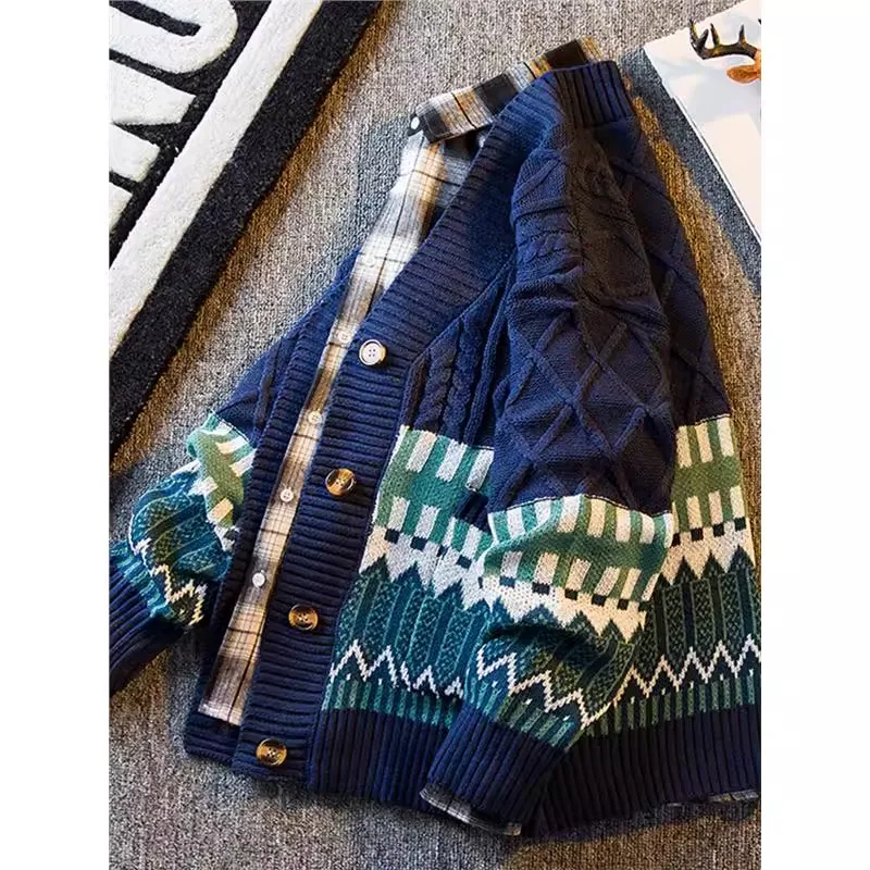 Осенний повседневный вязаный кардиган для мужчин, модный брендовый свитер с флисовой подкладкой, свободный крой, длинный рукав, круглый вырез, теплый, эластичный, из полиэстера
Осенний повседневный вязаный кардиган для мужчин, модный брендовый свитер с флисовой подкладкой, свободный крой, длинный рукав, круглый вырез, теплый, эластичный, из полиэстера