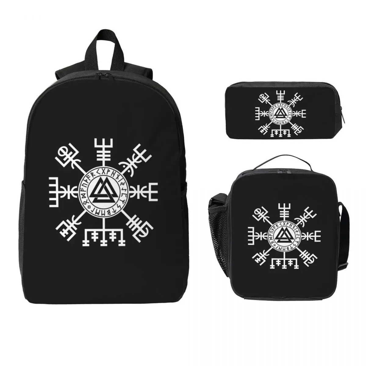 Viking Compass Vegvisir Valknut Symbol Backpack BookBag School Bag Laptop Shoulder Bags 3ps Insulated Lunch Bag Pencil Case
Viking Compass Vegvisir Valknut Symbol Backpack BookBag School Bag Laptop Shoulder Bags 3ps Insulated Lunch Bag Pencil Case