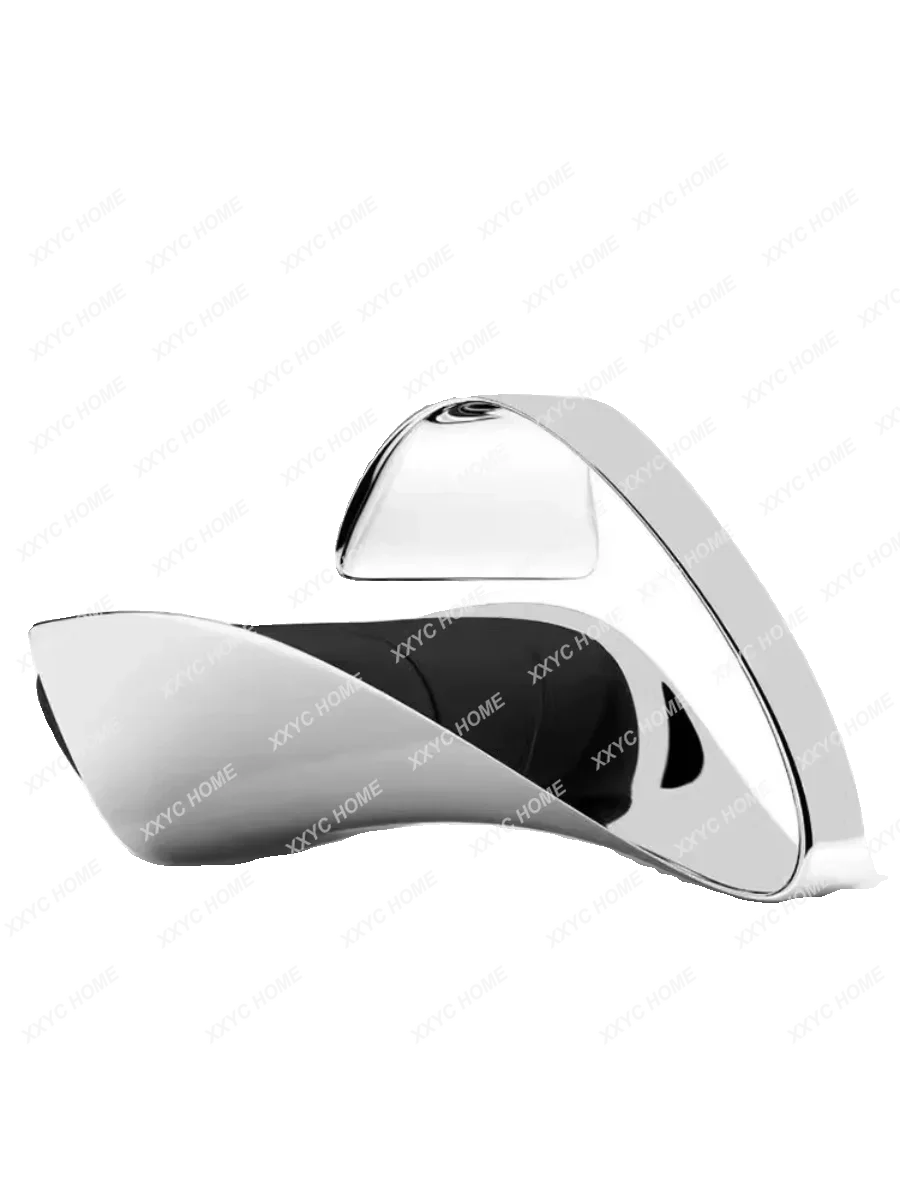 A FRP electroplating backrest chair model room single chair
A FRP electroplating backrest chair model room single chair
