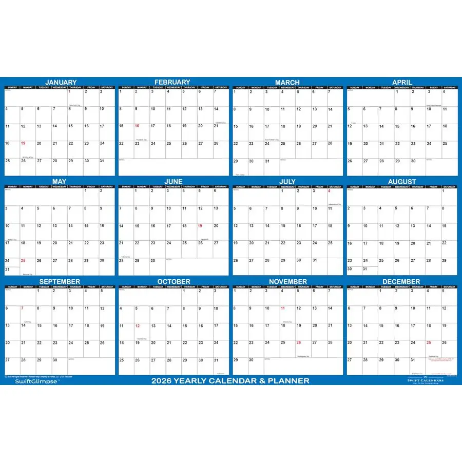 x 72 SwiftGlimpse 2026 Wall Calendar Erasable HUGE Jumbo Wet amp Dry Erase Laminated 12 Month Annual Yearly Wall Planner, Horizo
x 72 SwiftGlimpse 2026 Wall Calendar Erasable HUGE Jumbo Wet amp Dry Erase Laminated 12 Month Annual Yearly Wall Planner, Horizo