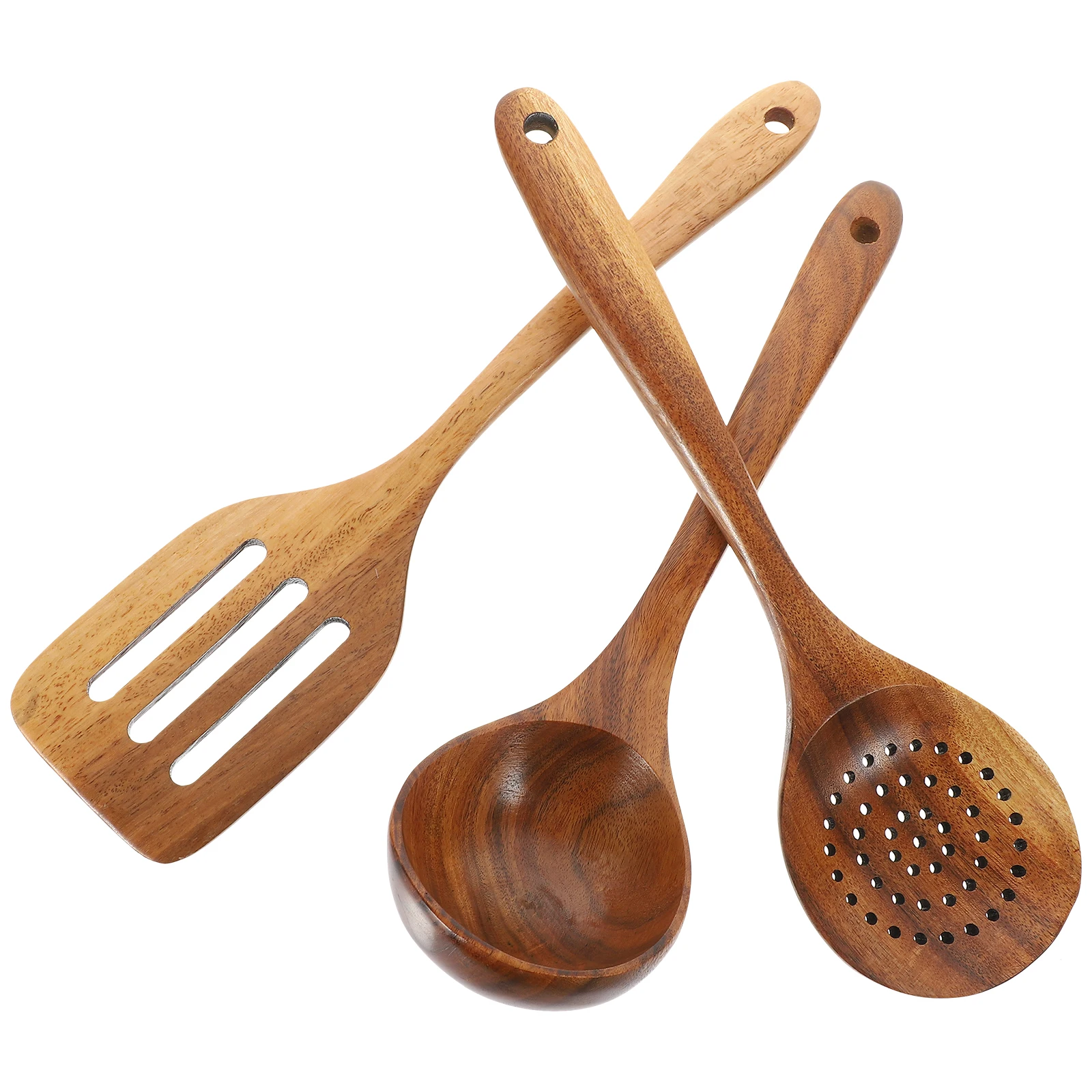 1 Wooden Kitchen Utensils Set For Non-Stick Pan Wood Spatula Spoon Colander Long Handle Cooking Utensil Heat Resistant 
1 Wooden Kitchen Utensils Set For Non-Stick Pan Wood Spatula Spoon Colander Long Handle Cooking Utensil Heat Resistant
