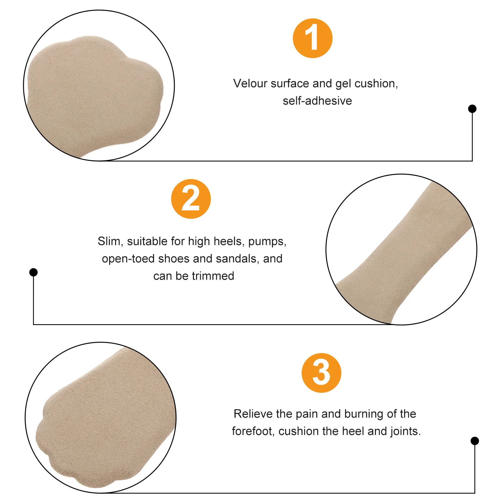 2Pairs Gel Insoles High Heel Cushions Foot Care Protectors Relieve Foot Pressure Anti-Slip Pads Comfortable Shoe Inserts
2Pairs Gel Insoles High Heel Cushions Foot Care Protectors Relieve Foot Pressure Anti-Slip Pads Comfortable Shoe Inserts