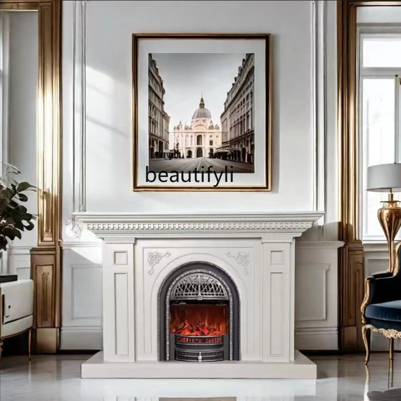 European living room entrance cabinet French retro solid wood fireplace decorative cabinet Simulation fire fireplace cabinet
European living room entrance cabinet French retro solid wood fireplace decorative cabinet Simulation fire fireplace cabinet