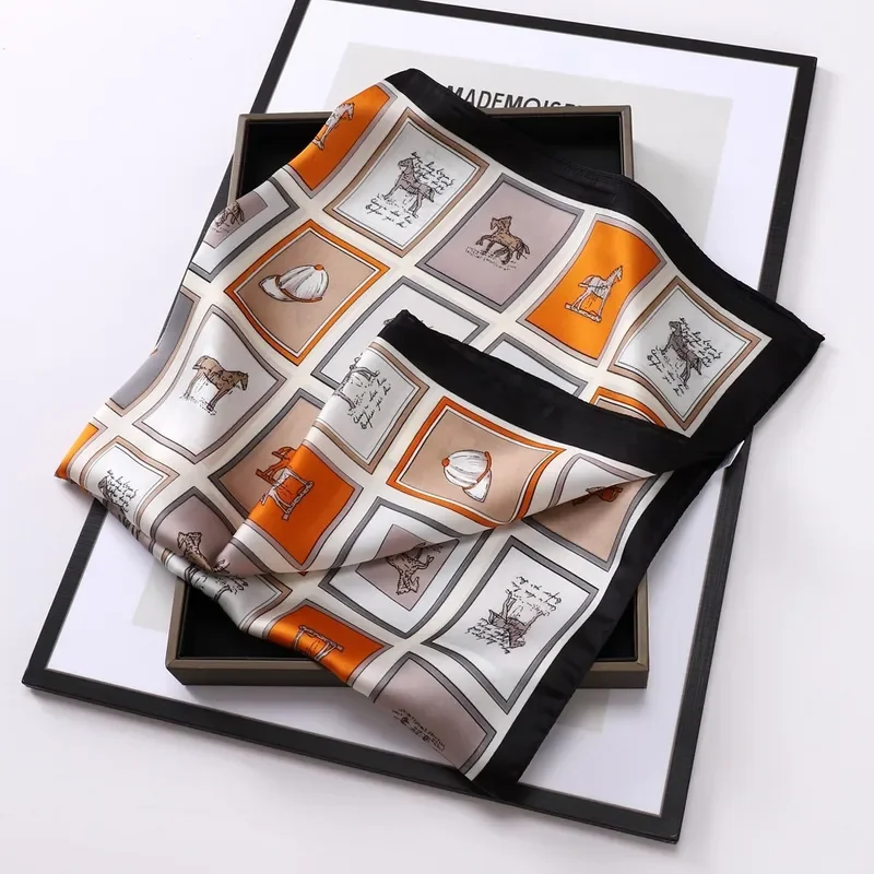2026 Simulation Silk 70 Square Scarf Korean Fashion Letter Print Small Square Scarf for Women Workplace Decoration Scarf
2026 Simulation Silk 70 Square Scarf Korean Fashion Letter Print Small Square Scarf for Women Workplace Decoration Scarf
