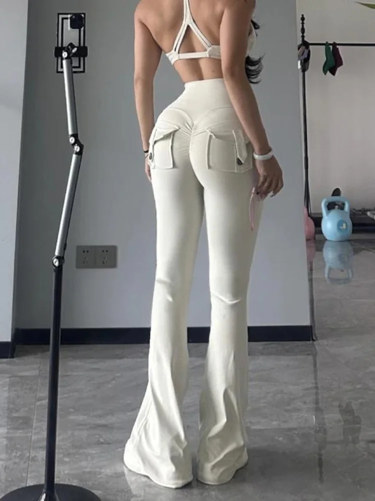 Treasure Girl's High-Waist Bell Bottom Yoga Pants Sporty Trousers Pocket Design Bare Sensation Butt Lifting Fitness Pants
Treasure Girl's High-Waist Bell Bottom Yoga Pants Sporty Trousers Pocket Design Bare Sensation Butt Lifting Fitness Pants