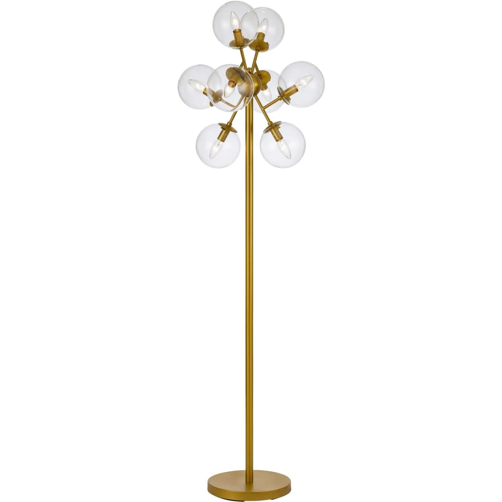 US Neve Gold Metal Floor Lamp with 8 Clear Glass Globes, Modern Standing Pole Light for Living Room, Bedroom, Office, Nursery,
US Neve Gold Metal Floor Lamp with 8 Clear Glass Globes, Modern Standing Pole Light for Living Room, Bedroom, Office, Nursery,