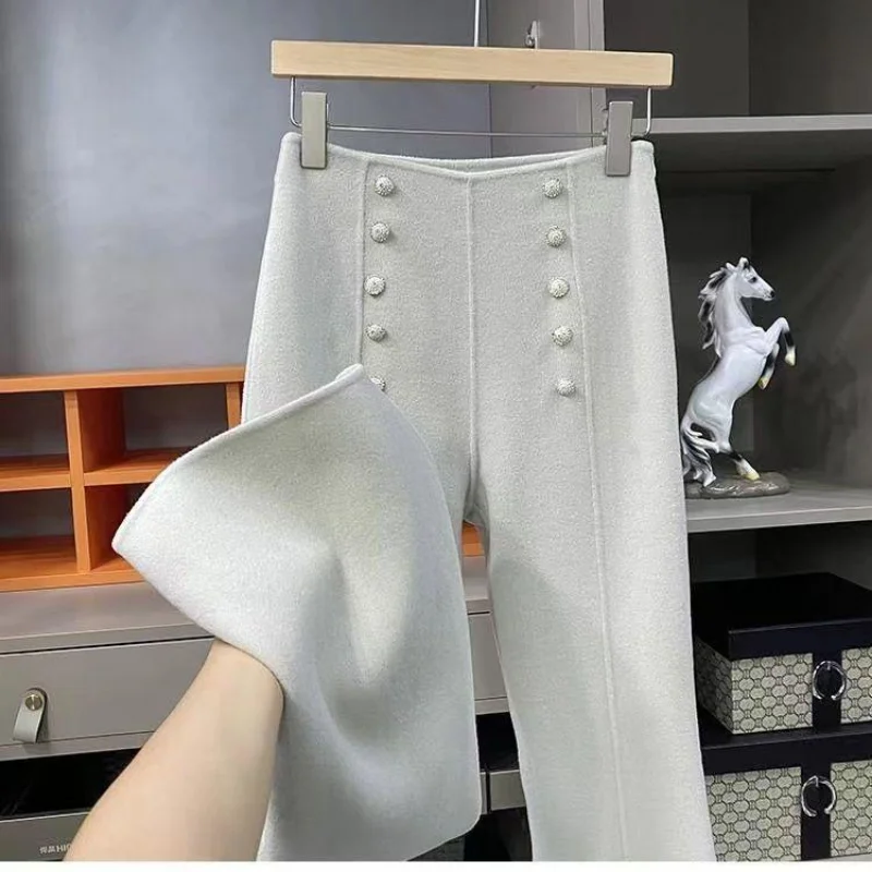 Casual Pants 2023 Winter Korean Women Pants Woven Wide Leg Pants Solid Vertical Straight Tube Woven Pants Women Leisure Pants
Casual Pants 2023 Winter Korean Women Pants Woven Wide Leg Pants Solid Vertical Straight Tube Woven Pants Women Leisure Pants