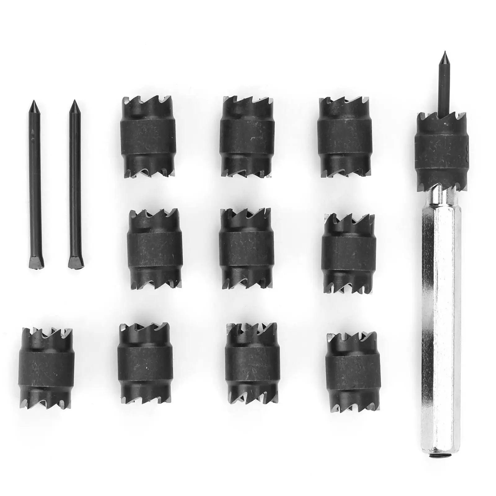 13Pcs High Steel Spot Weld Cutter Set Double Sided Spotweld Remover Bit Power Tool Kit for Metalworking
13Pcs High Steel Spot Weld Cutter Set Double Sided Spotweld Remover Bit Power Tool Kit for Metalworking