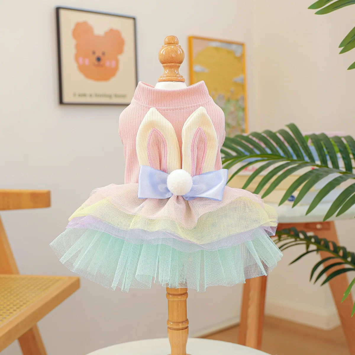 Cute Rabbit Ear Rainbow Pet Dog Tutu Dress Soft Knit Lace Skirt Sweet Puppy Cat Summer Princess Party Clothes
Cute Rabbit Ear Rainbow Pet Dog Tutu Dress Soft Knit Lace Skirt Sweet Puppy Cat Summer Princess Party Clothes