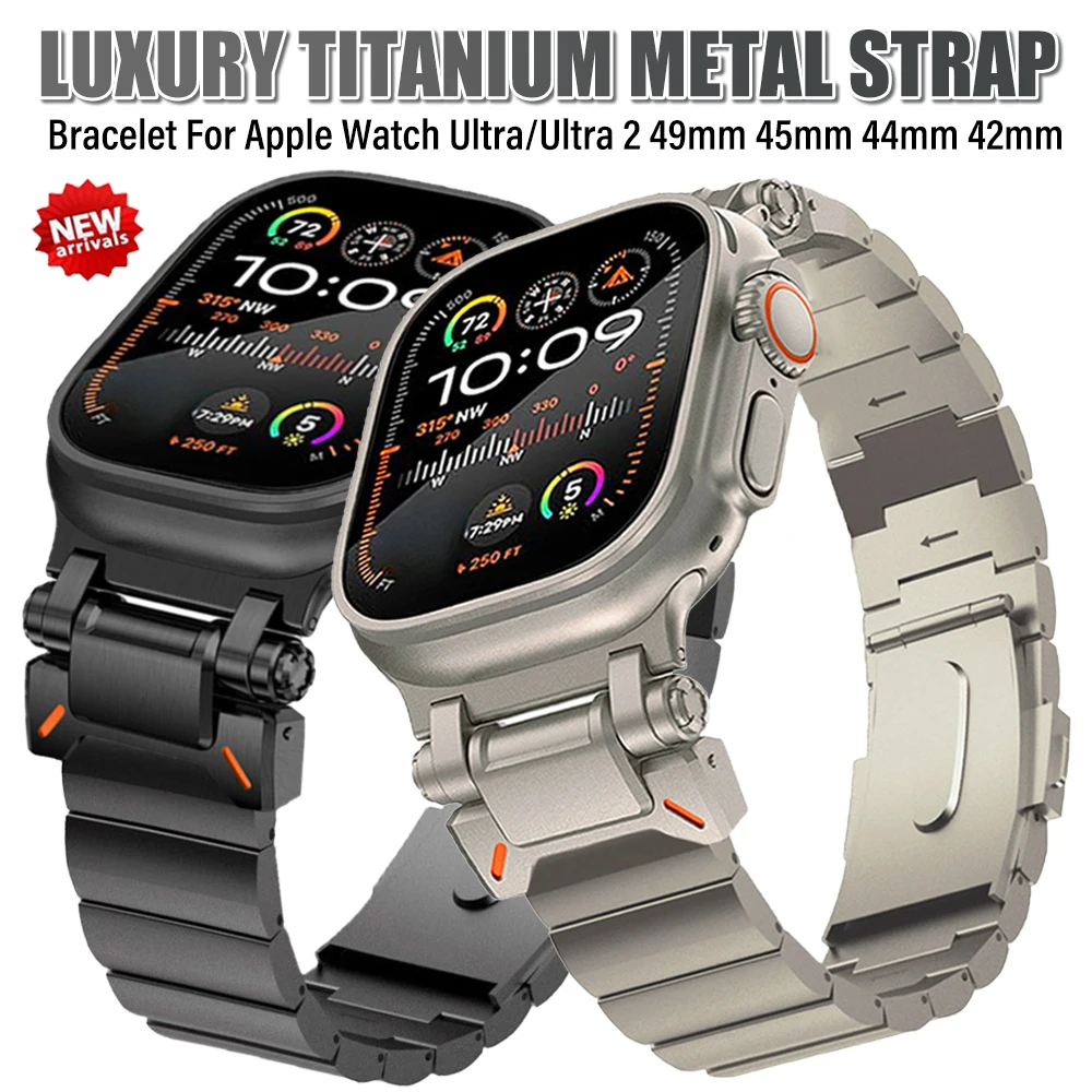 Ремешок титановый для Apple Watch Ultra 2 1 49 мм 44 мм 45 мм 42 мм, роскошный браслет для iWatch Series 9 8 7 6 5 4 Se
Ремешок титановый для Apple Watch Ultra 2 1 49 мм 44 мм 45 мм 42 мм, роскошный браслет для iWatch Series 9 8 7 6 5 4 Se