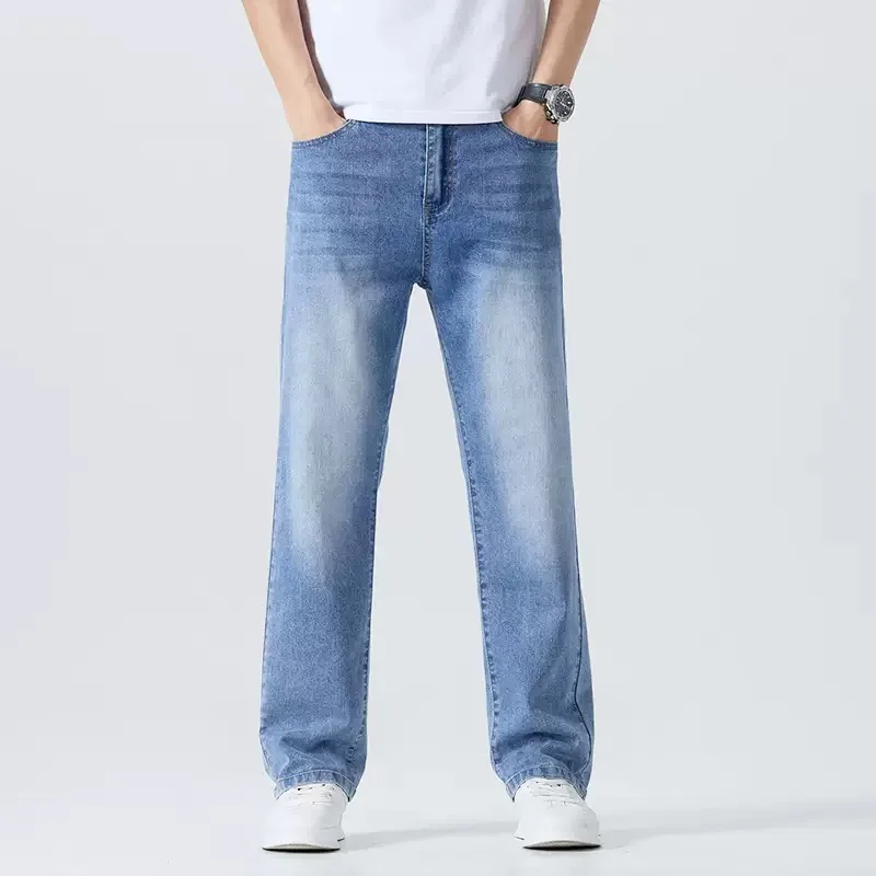 Spring and Autumn new solid color American straight-leg stretch jeans men's casual loose sports breathable high-quality jeans
Spring and Autumn new solid color American straight-leg stretch jeans men's casual loose sports breathable high-quality jeans