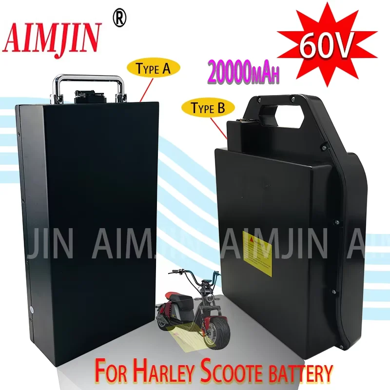 Rechargeable Lithium Battery for Harley Citycoco X7 X8 X9 Fat Tire Scooter, 2A Charger, 18650, 60V, 20Ah
Rechargeable Lithium Battery for Harley Citycoco X7 X8 X9 Fat Tire Scooter, 2A Charger, 18650, 60V, 20Ah