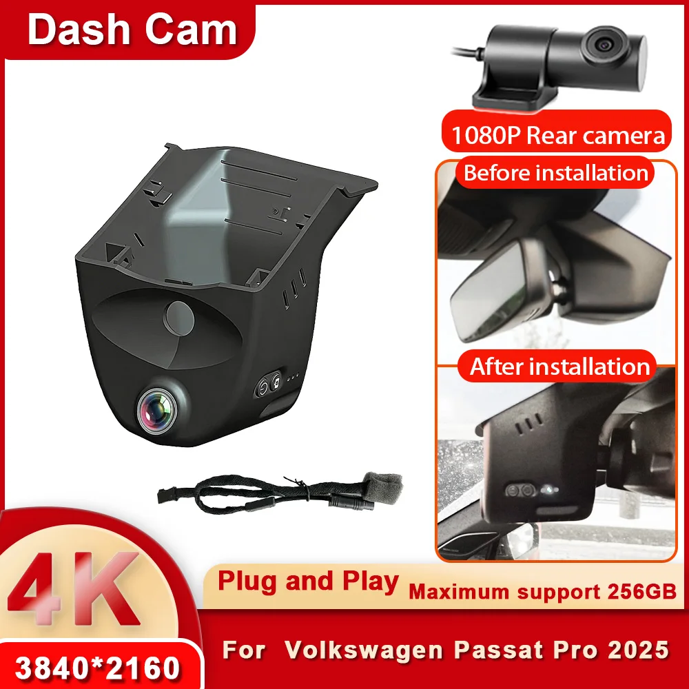 4K UHD WiFi Car DVR Dash Cam For VW Volkswagen Magotan B9 High Trim 2024 2026 Passat Pro 2025 2026 Plug and Play APP Control
4K UHD WiFi Car DVR Dash Cam For VW Volkswagen Magotan B9 High Trim 2024 2026 Passat Pro 2025 2026 Plug and Play APP Control