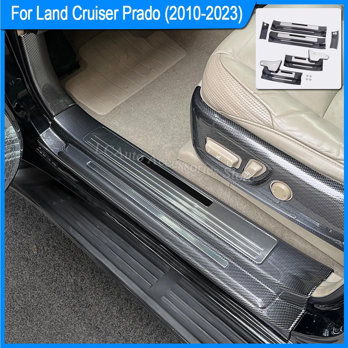 For Toyota Land Cruiser Prado 150 2009-2023 Stainless Steel Door Sill Protector Scuff Guard 6PCS
For Toyota Land Cruiser Prado 150 2009-2023 Stainless Steel Door Sill Protector Scuff Guard 6PCS